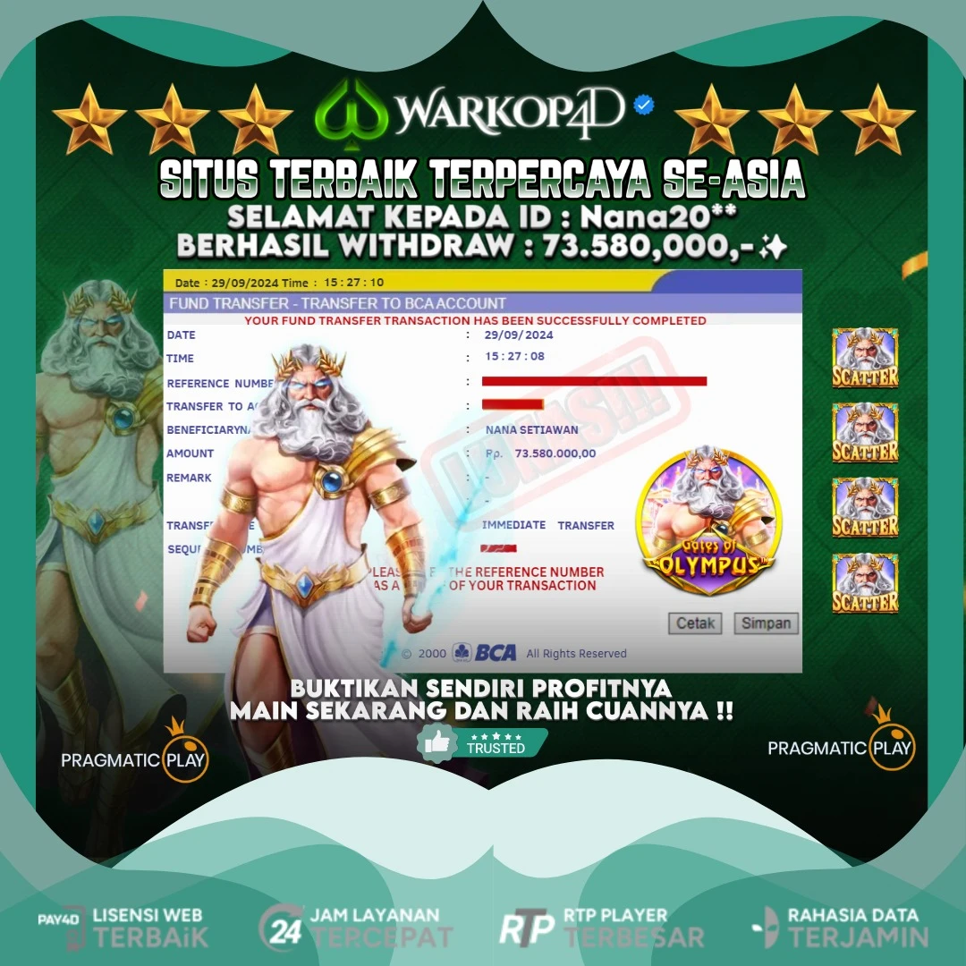 BUKTI JACKPOT DI GATES OF OLYMPUS 1000 WARKOP4D !!